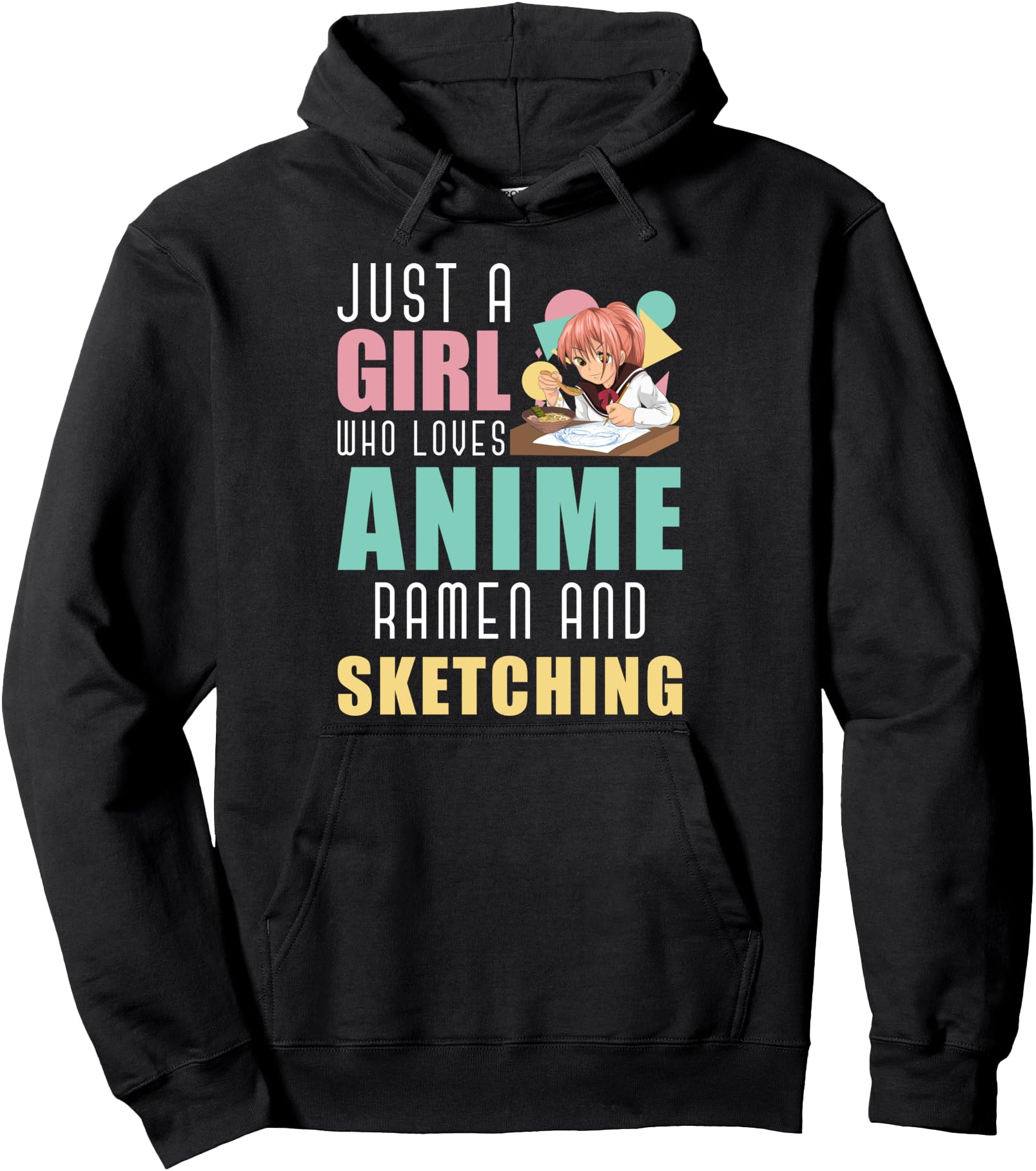 Authentic Just Who Loves Anime Ramen And T-Shirt - Custom Art Print Unisex - T-Shirt, Sweatshirt, Hoodie