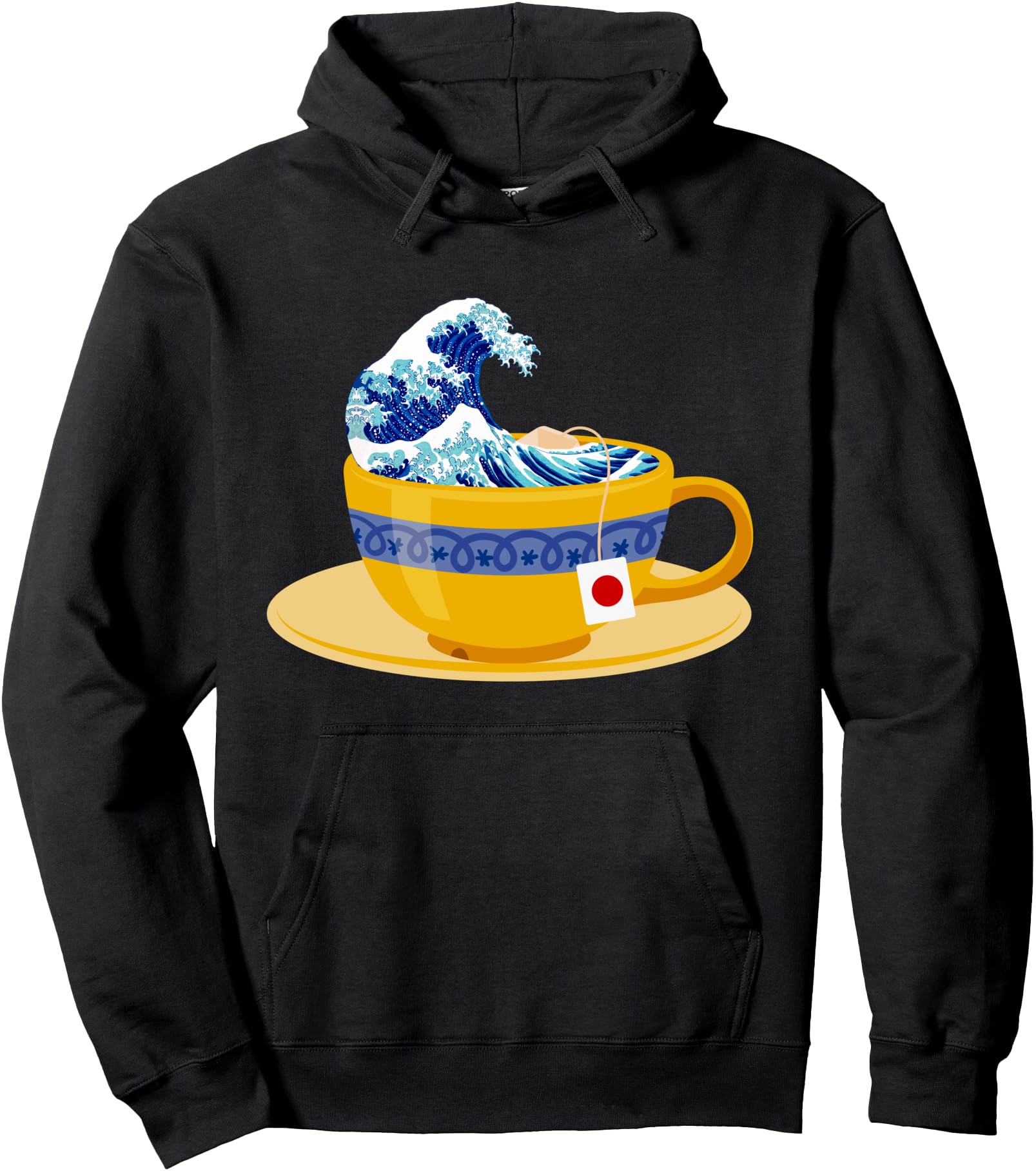 Original Great Wave Off Kanagawa Tea Hoodie - Custom Art Print Men Women - T-Shirt, Sweatshirt, Hoodie