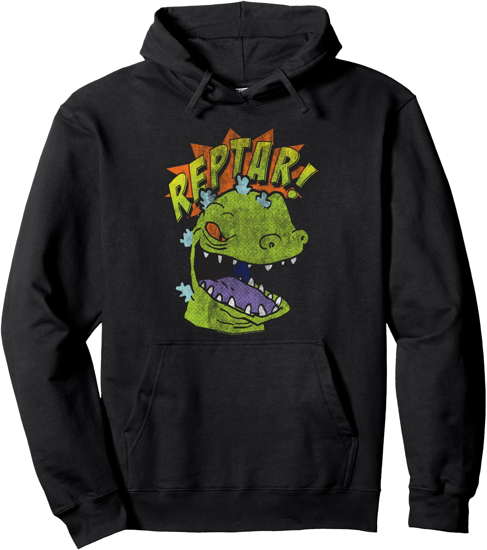Exclusive Rugrats Reptar Distressed Hoodie - Streetwear Style for Adults - T-Shirt, Sweatshirt, Hoodie
