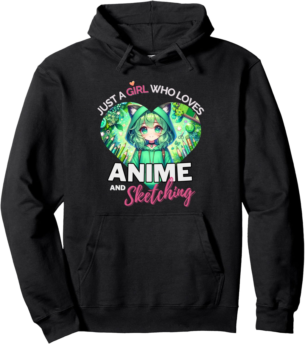 Just Who Loves Anime And Sketching T-Shirt - Streetwear Style for Adults - T-Shirt, Sweatshirt, Hoodie