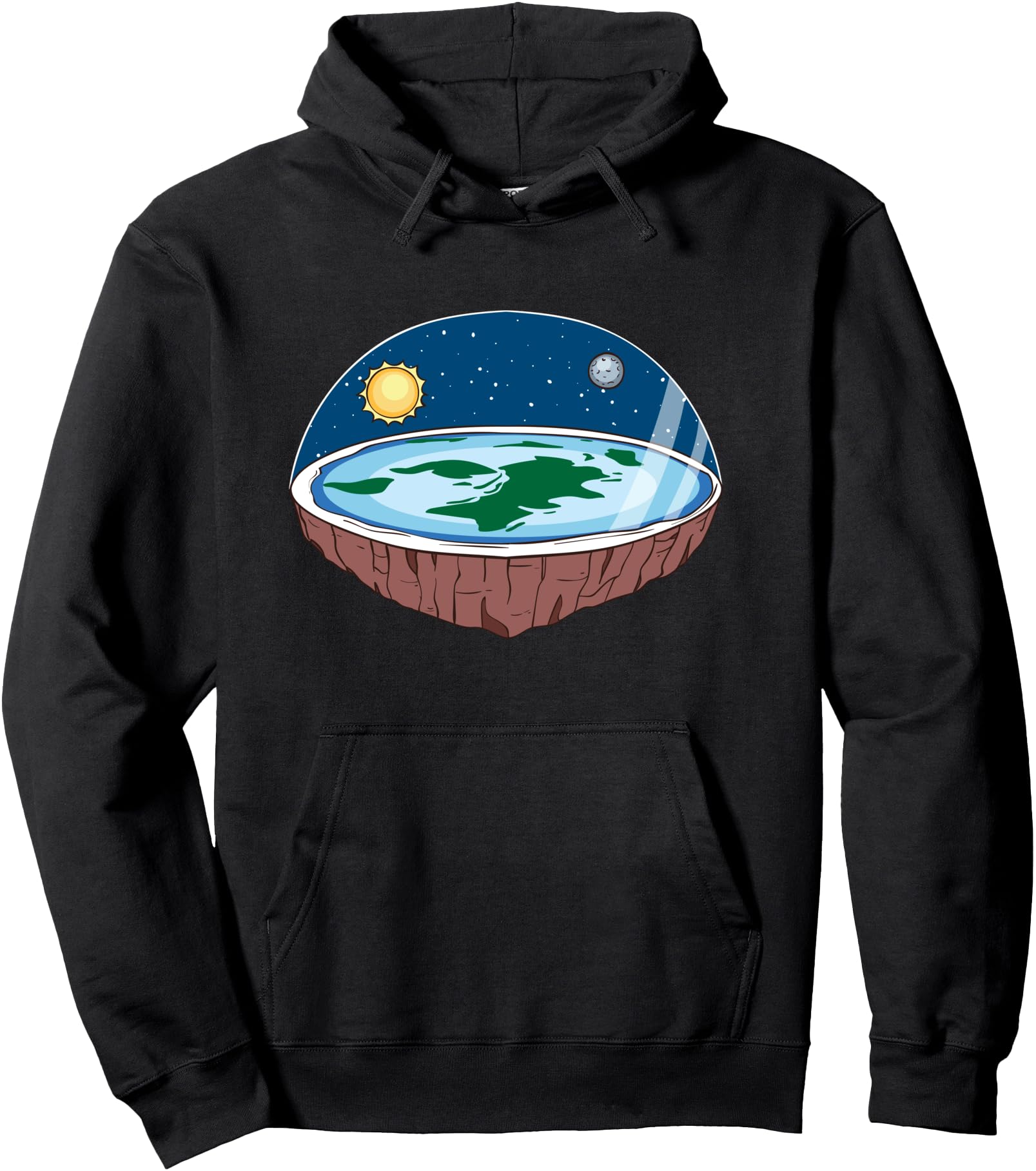 Flat Earth Ice Wall Flat Theory Hoodie - Aesthetic Graphic Men Women - T-Shirt, Sweatshirt, Hoodie