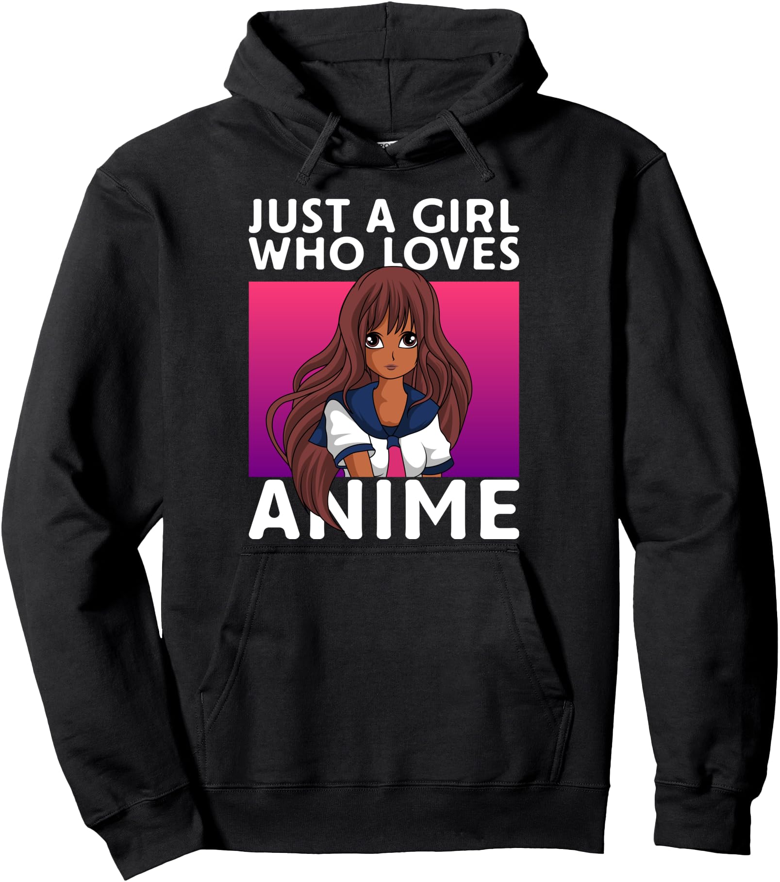 Just Who Loves Anime Black Anime Sweatshirt - Aesthetic Graphic for Adults - T-Shirt, Sweatshirt, Hoodie