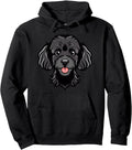 Handcrafted Black Poodle Face Cartoon Hoodie - Minimalist Print Unisex - T-Shirt, Sweatshirt, Hoodie