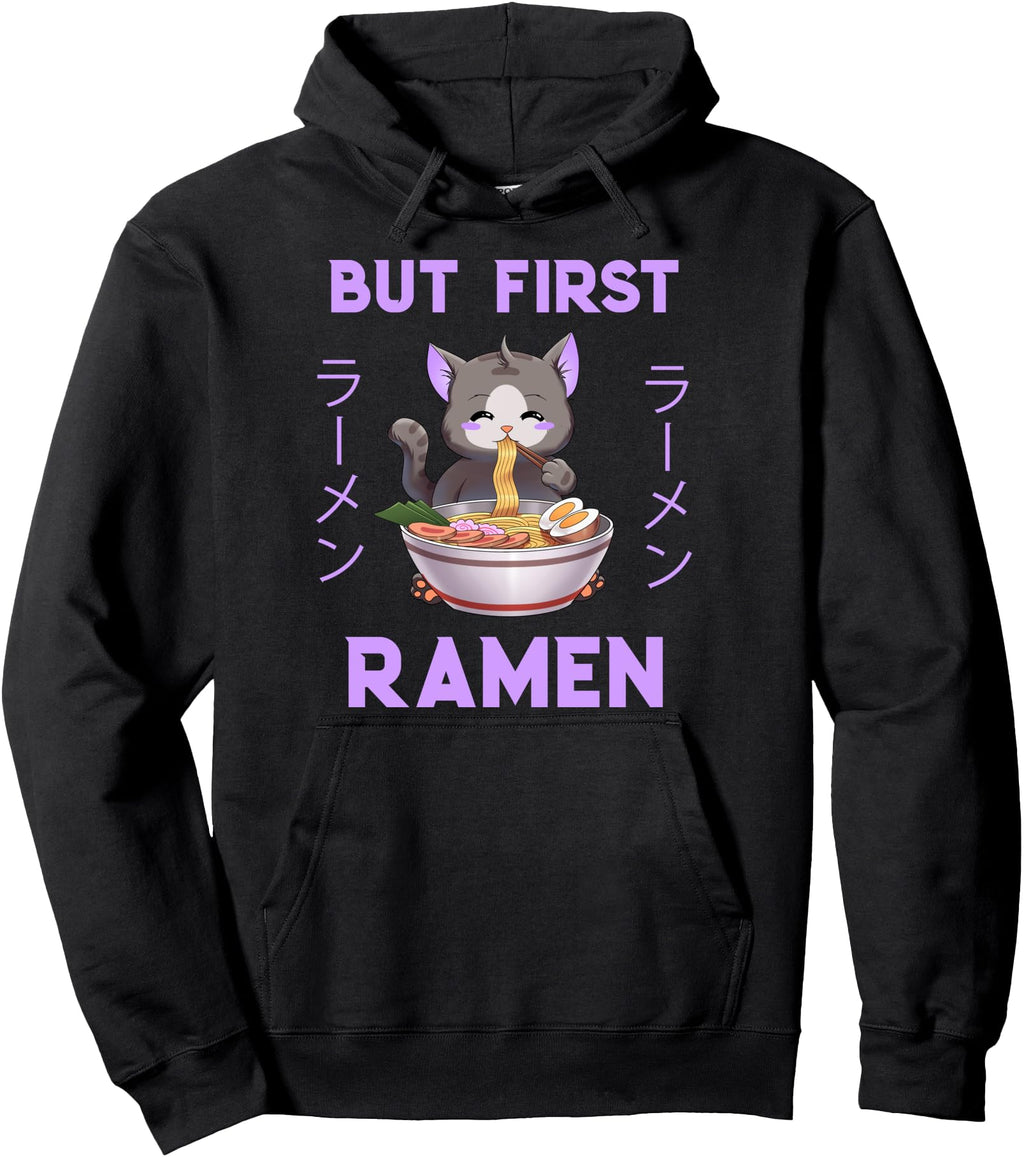 Exclusive Ramen Cat Japanese Kawaii T-Shirt - Streetwear Style for Adults - T-Shirt, Sweatshirt, Hoodie