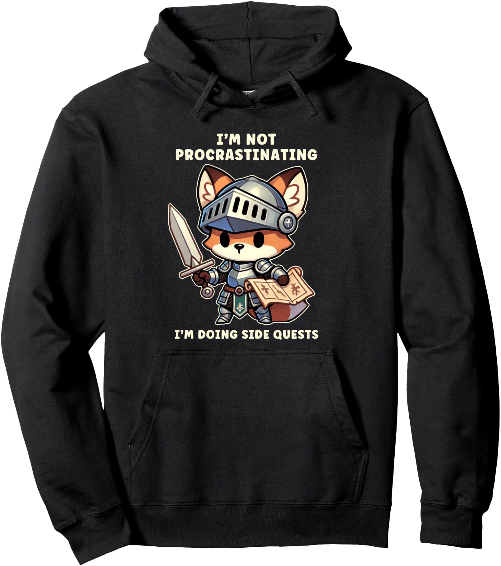 I M Not Procrastinating I M Doing Side Hoodie - Novelty Apparel for Adults - T-Shirt, Sweatshirt, Hoodie