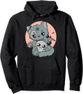 Kawaii Pastel Goth Creepy Witchy Cat Hoodie - Aesthetic Graphic for Adults - T-Shirt, Sweatshirt, Hoodie