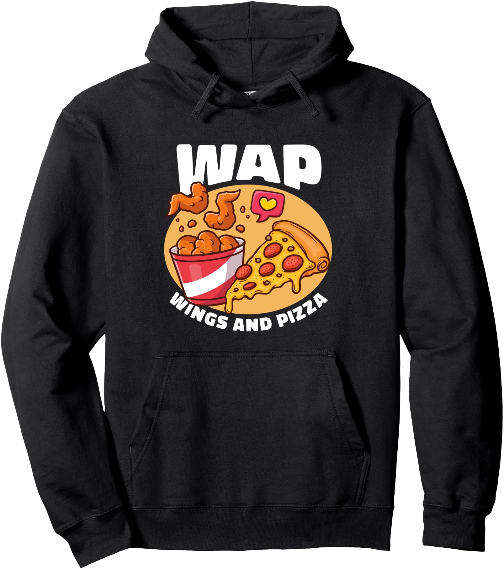 Wap Wings And Pizza Chicken Wing T-Shirt - Minimalist Print for Adults - T-Shirt, Sweatshirt, Hoodie