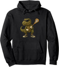 Exclusive Lacrosse Lax Dinosaur Hoodie - Aesthetic Graphic Men Women - T-Shirt, Sweatshirt, Hoodie