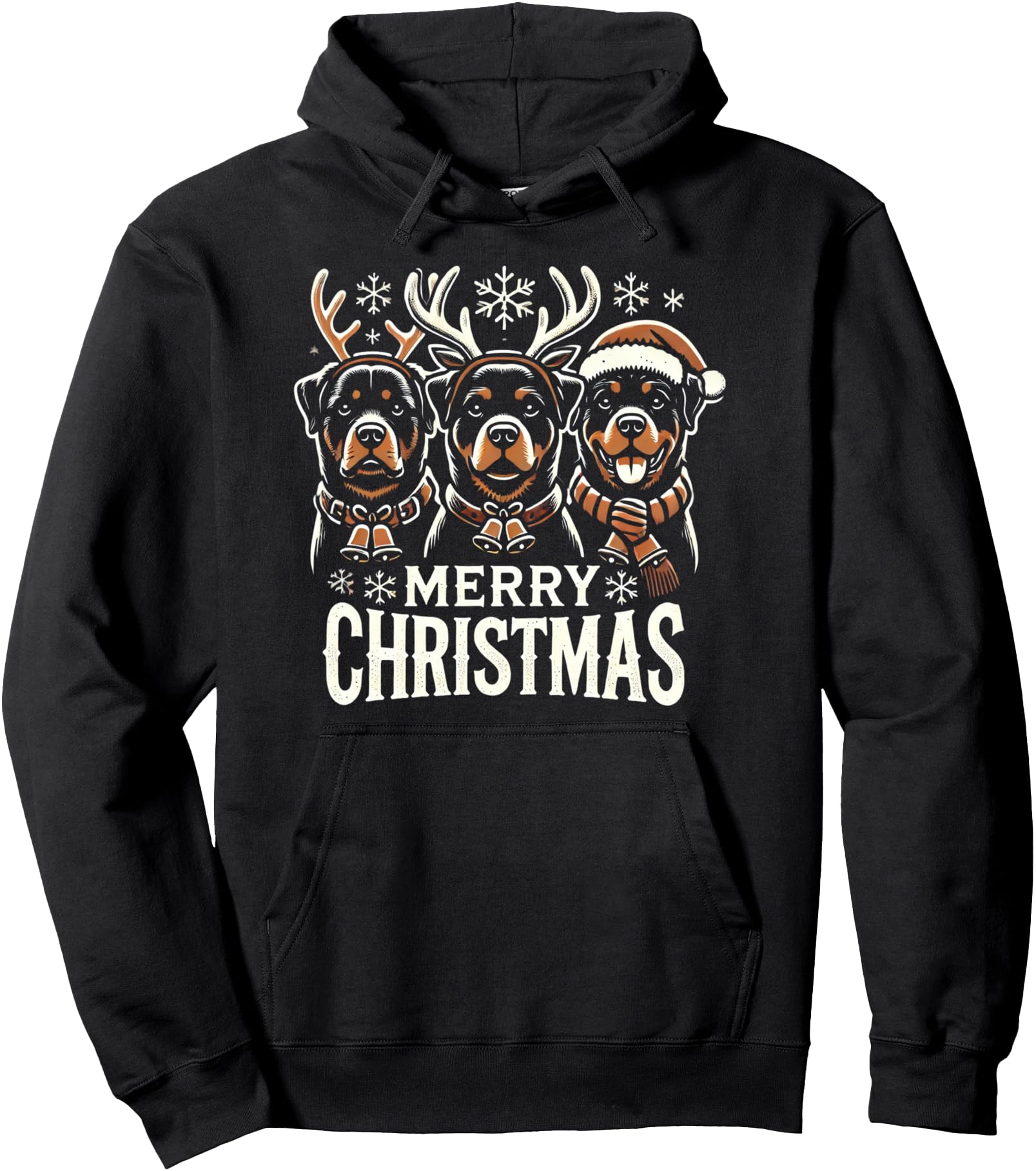 Rottweiler Santa Hat Rottweiler Exclusive T-Shirt - Novelty Apparel Unisex - T-Shirt, Sweatshirt, Hoodie