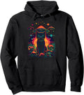 Original Psychedelic Cat Space Trippy Hoodie - Aesthetic Graphic Men Women - T-Shirt, Sweatshirt, Hoodie