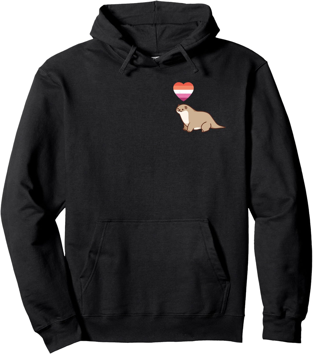 Exclusive Lesbian Otter Lgbtq Pride Flag T-Shirt - Graphic Print Men Women - T-Shirt, Sweatshirt, Hoodie