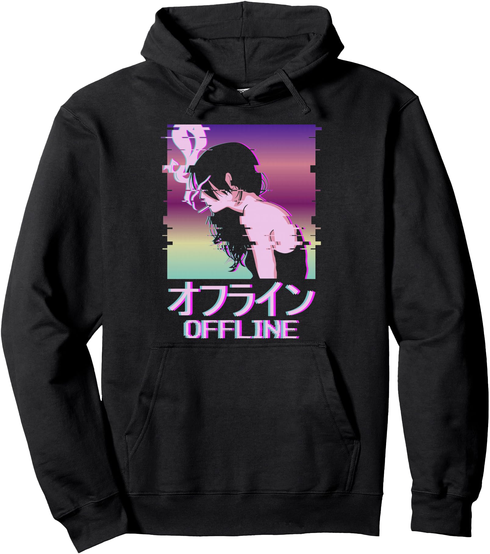 Offline Japanese Vaporwave Alt Indie Hoodie - Novelty Apparel Men Women - T-Shirt, Sweatshirt, Hoodie
