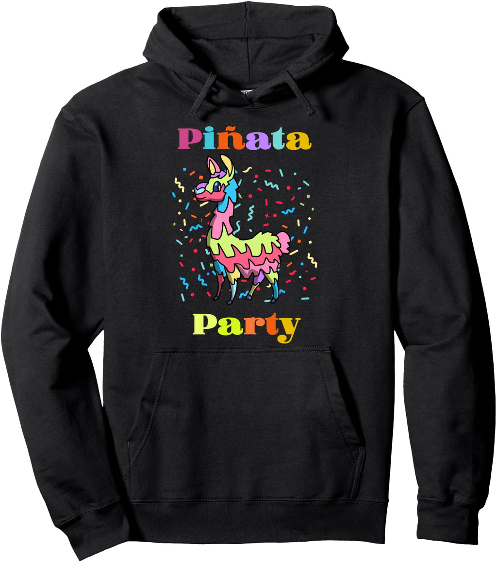 Handcrafted Pinata Party Llama Fun Hoodie - Custom Art Print Unisex - T-Shirt, Sweatshirt, Hoodie