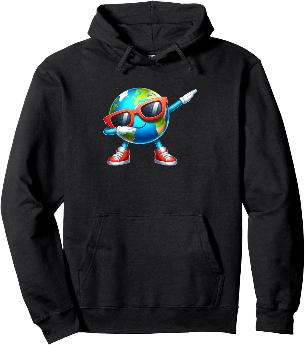 Cartoon Globe Sunglasses Fun T-Shirt - Streetwear Style for Adults - T-Shirt, Sweatshirt, Hoodie