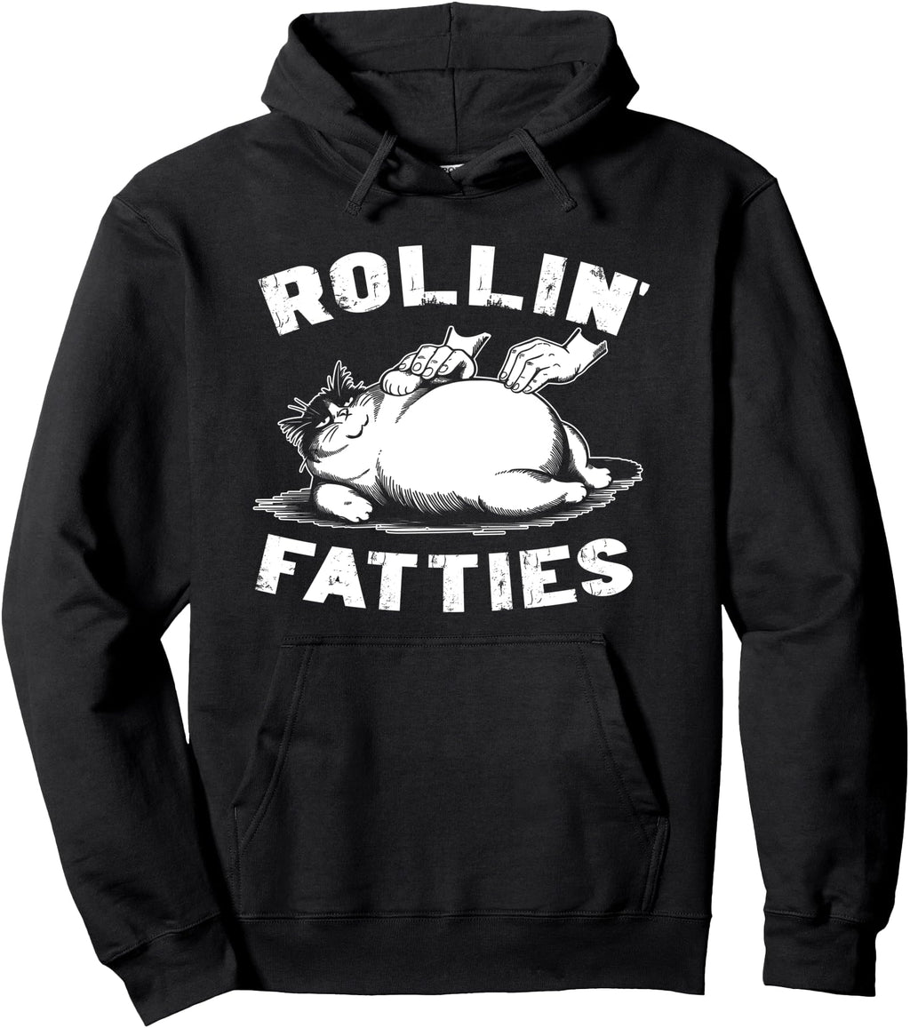 Handcrafted Rollin Fatties Cat Cats Sweatshirt - Graphic Print Unisex - T-Shirt, Sweatshirt, Hoodie
