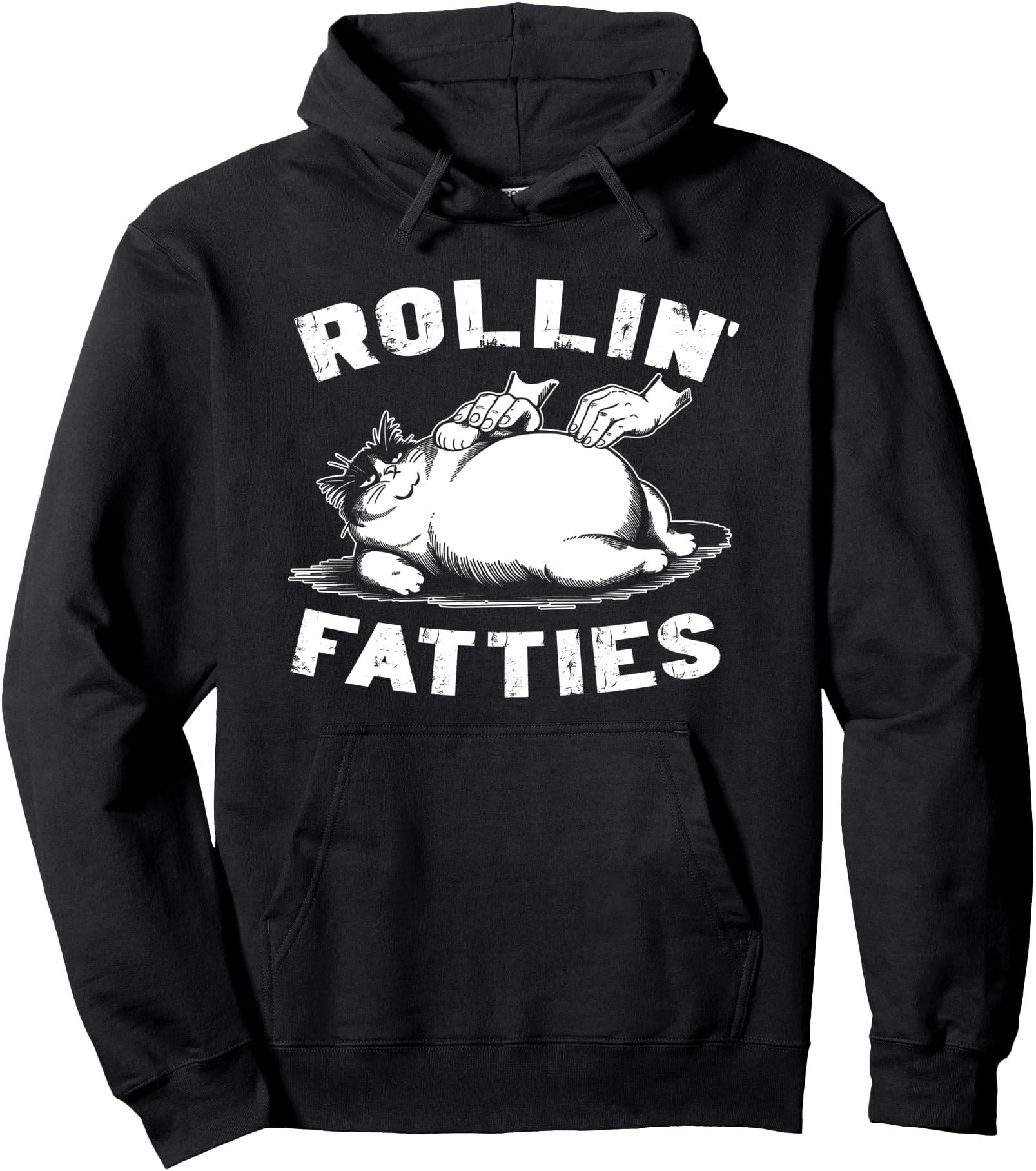 Handcrafted Rollin Fatties Cat Cats Sweatshirt - Graphic Print Unisex - T-Shirt, Sweatshirt, Hoodie