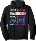 Authentic Anime And Sketching Just Who Hoodie - Minimalist Print Unisex - T-Shirt, Sweatshirt, Hoodie
