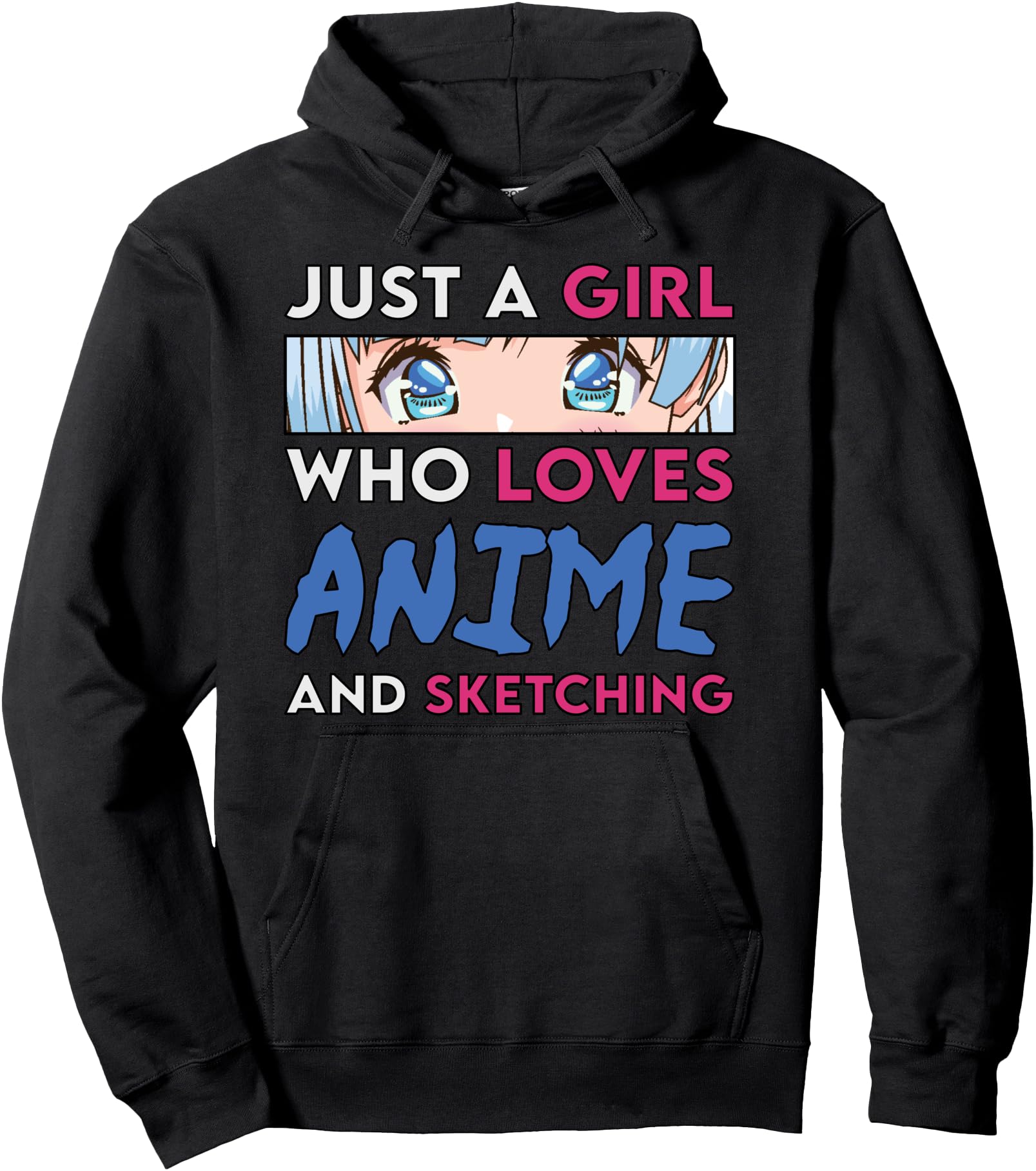Authentic Anime And Sketching Just Who Hoodie - Minimalist Print Unisex - T-Shirt, Sweatshirt, Hoodie