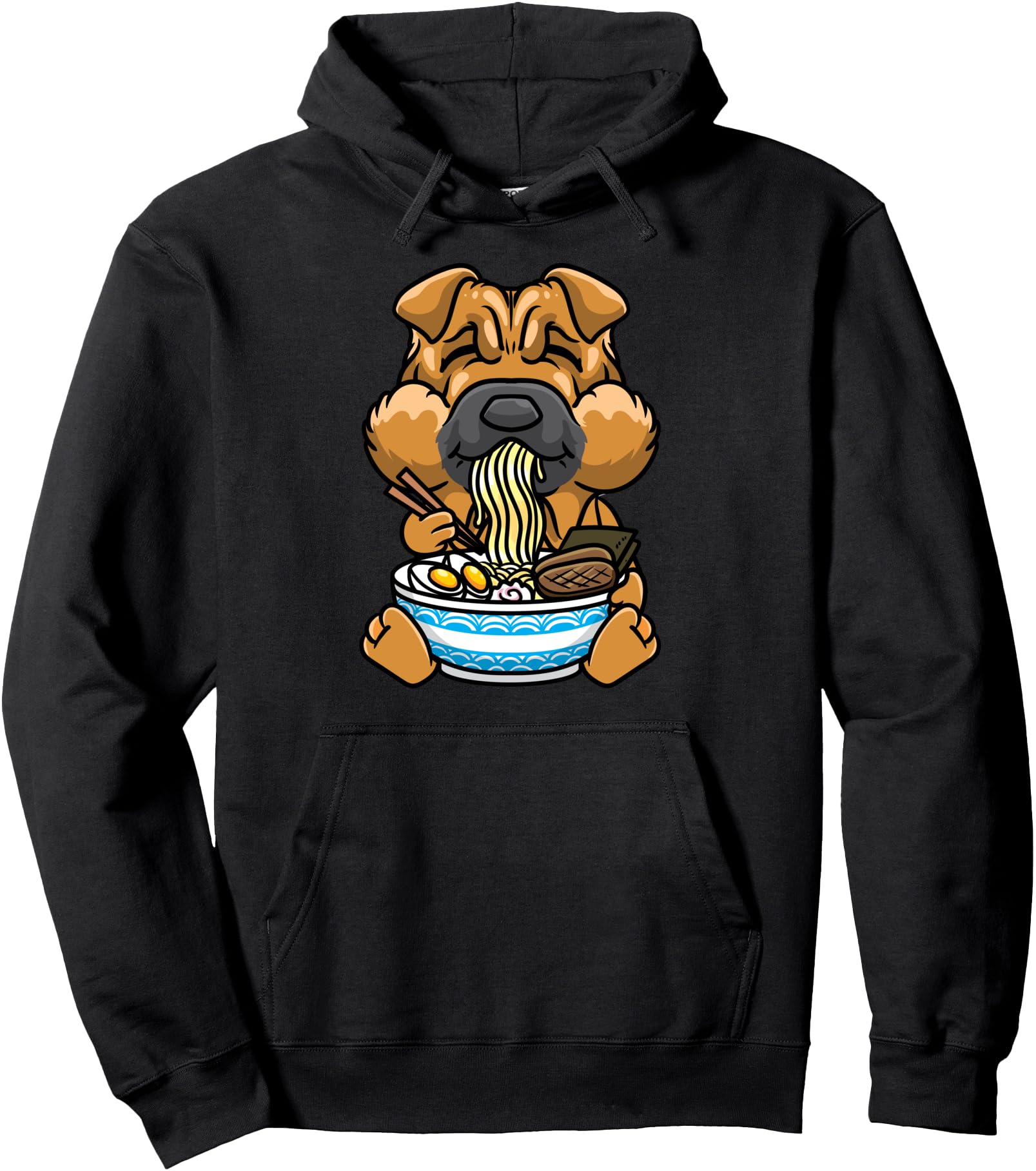 Authentic Shar Pei Dog Ramen Bowl T-Shirt - Unique Graphic Men Women - T-Shirt, Sweatshirt, Hoodie