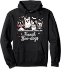 French Boo Dog Halloween Ghost French T-Shirt - Trendy Graphic for Adults - T-Shirt, Sweatshirt, Hoodie
