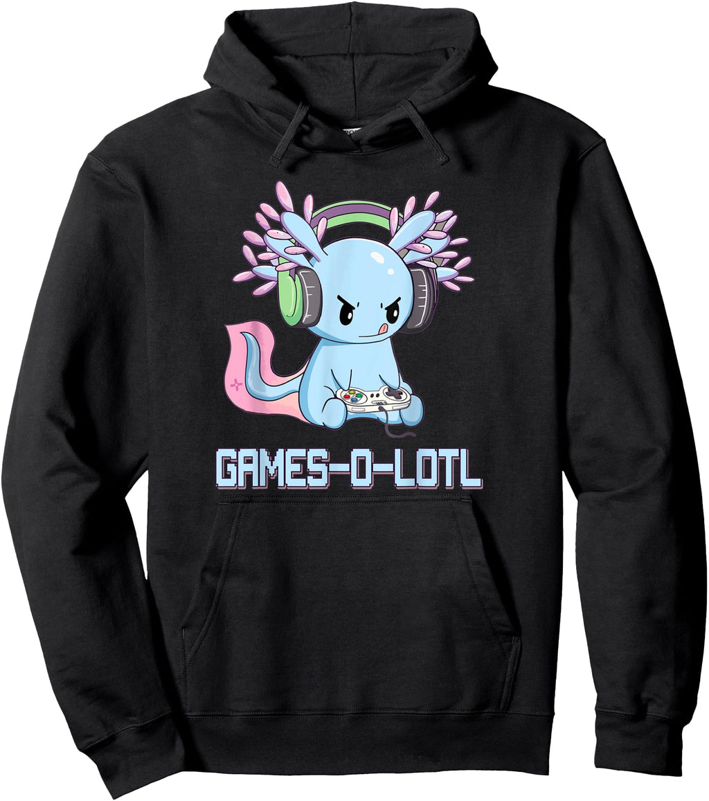 Gamesolotl Axolotl Video Gamer Sweatshirt - Streetwear Style for Adults - T-Shirt, Sweatshirt, Hoodie
