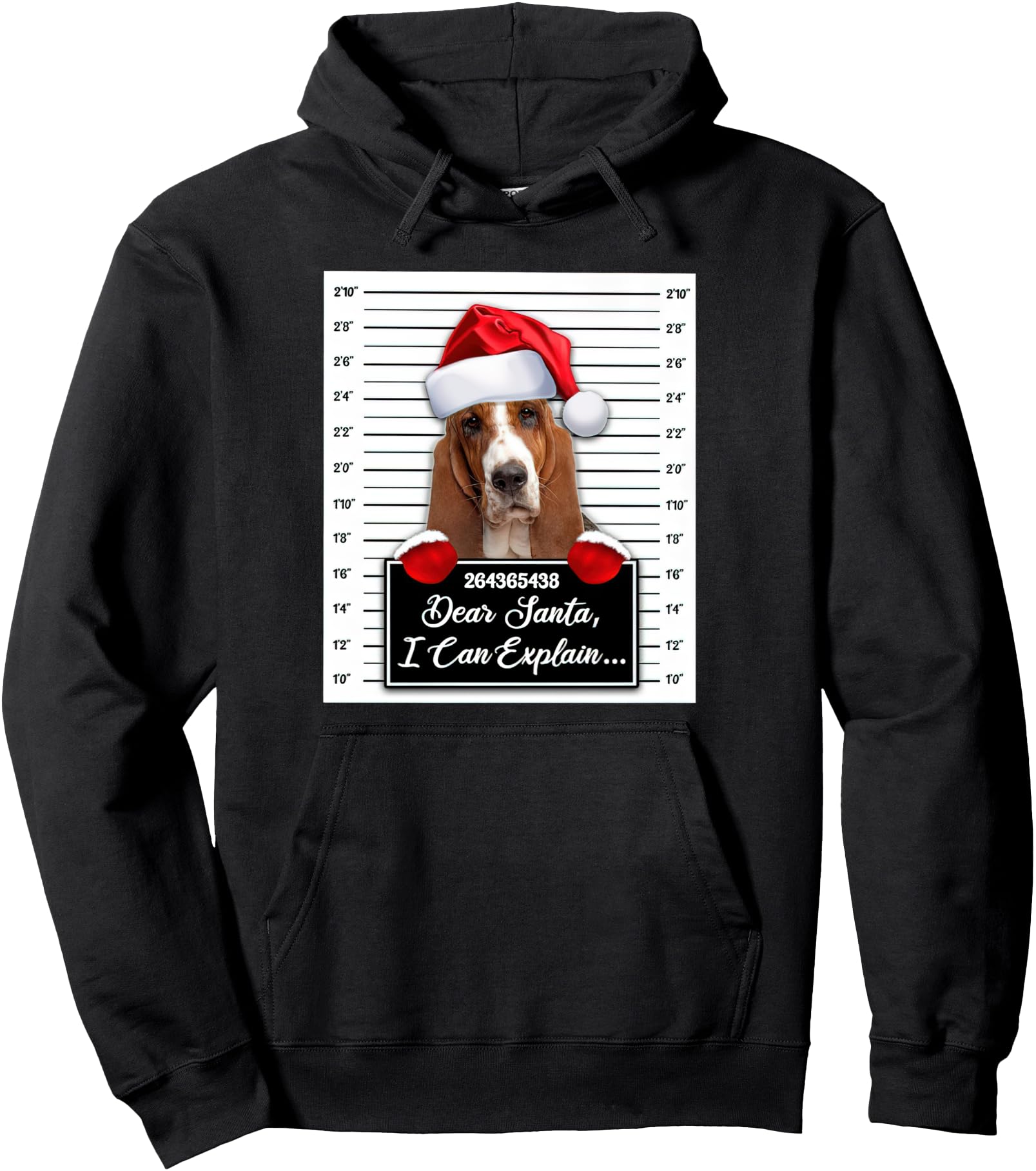 Original Basset Hound Dear Santa I T-Shirt - Minimalist Print for Adults - T-Shirt, Sweatshirt, Hoodie