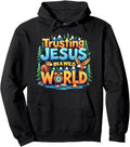 Trusting Jesus Camp Christian Summer Hoodie - Minimalist Print Men Women - T-Shirt, Sweatshirt, Hoodie
