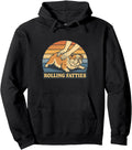 English Bulldog Rolling Fatties Pun Joke Hoodie - Unique Graphic Unisex - T-Shirt, Sweatshirt, Hoodie