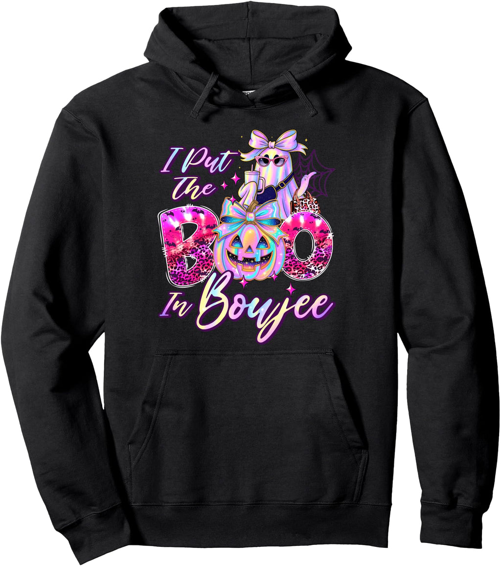 Authentic I Put Boo Boujee Leopard Sweatshirt - Unique Graphic for Adults - T-Shirt, Sweatshirt, Hoodie