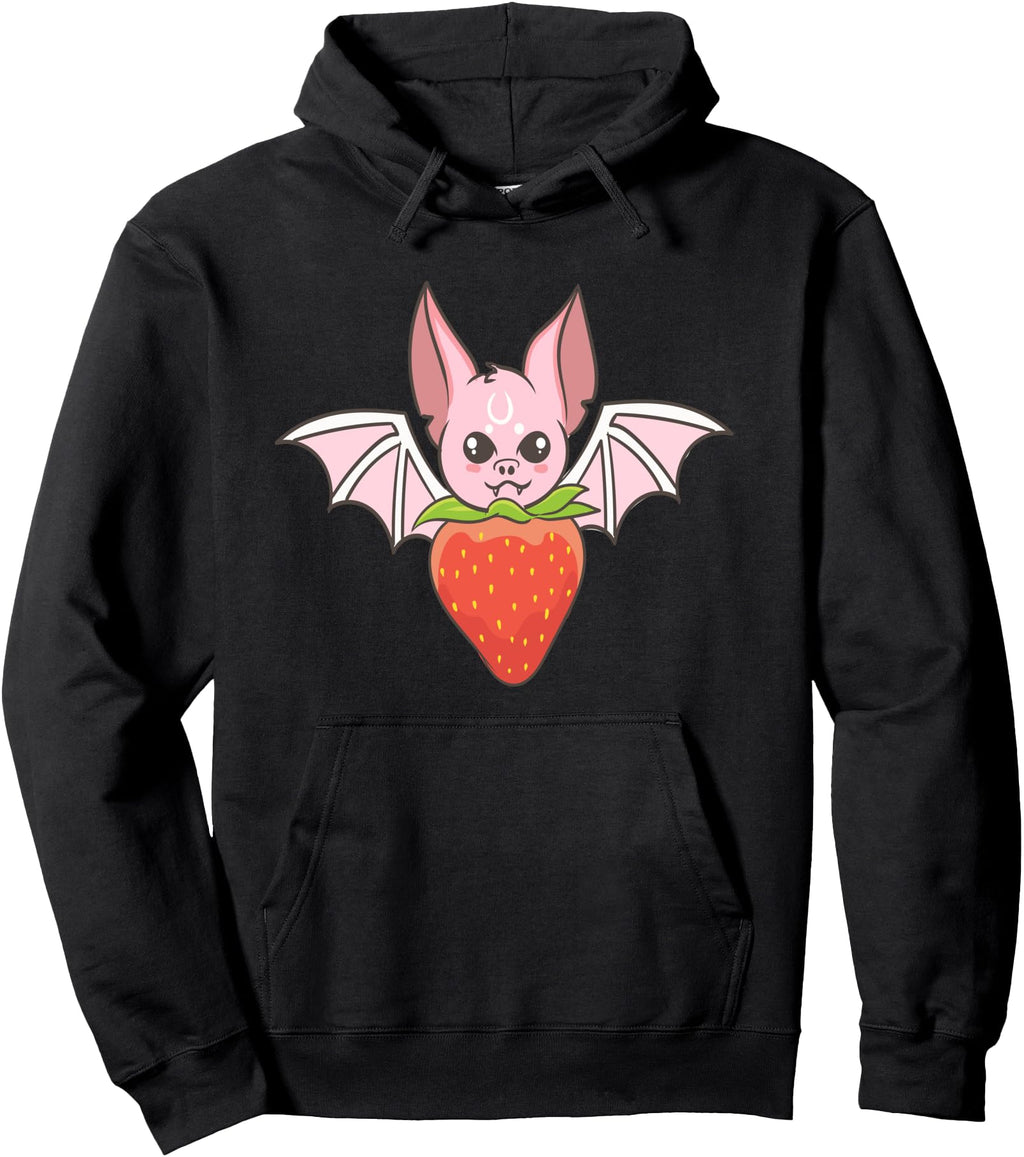 Handcrafted Strawberry Bat Kawaii Sweatshirt - Trendy Graphic Unisex - T-Shirt, Sweatshirt, Hoodie