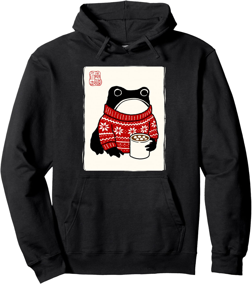 Grumpy Frog Japanese Artist Sweatshirt - Graphic Print for Adults - T-Shirt, Sweatshirt, Hoodie