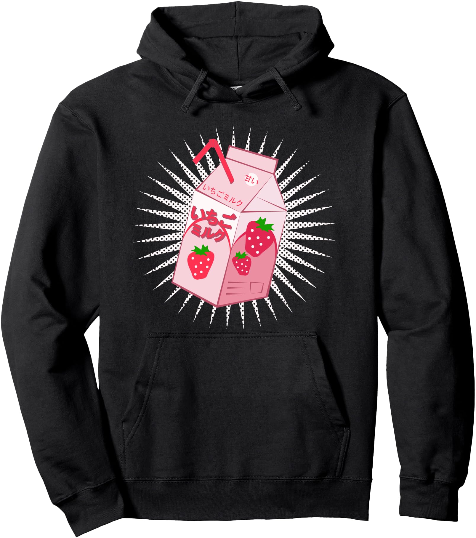 Authentic Kawaii Strawberry Milk Anime Otaku Hoodie - Graphic Print Unisex - T-Shirt, Sweatshirt, Hoodie