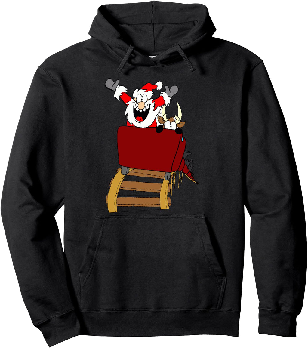 Exclusive Roller Coaster Santa Go Ride Hoodie - Fun Novelty Design Unisex - T-Shirt, Sweatshirt, Hoodie