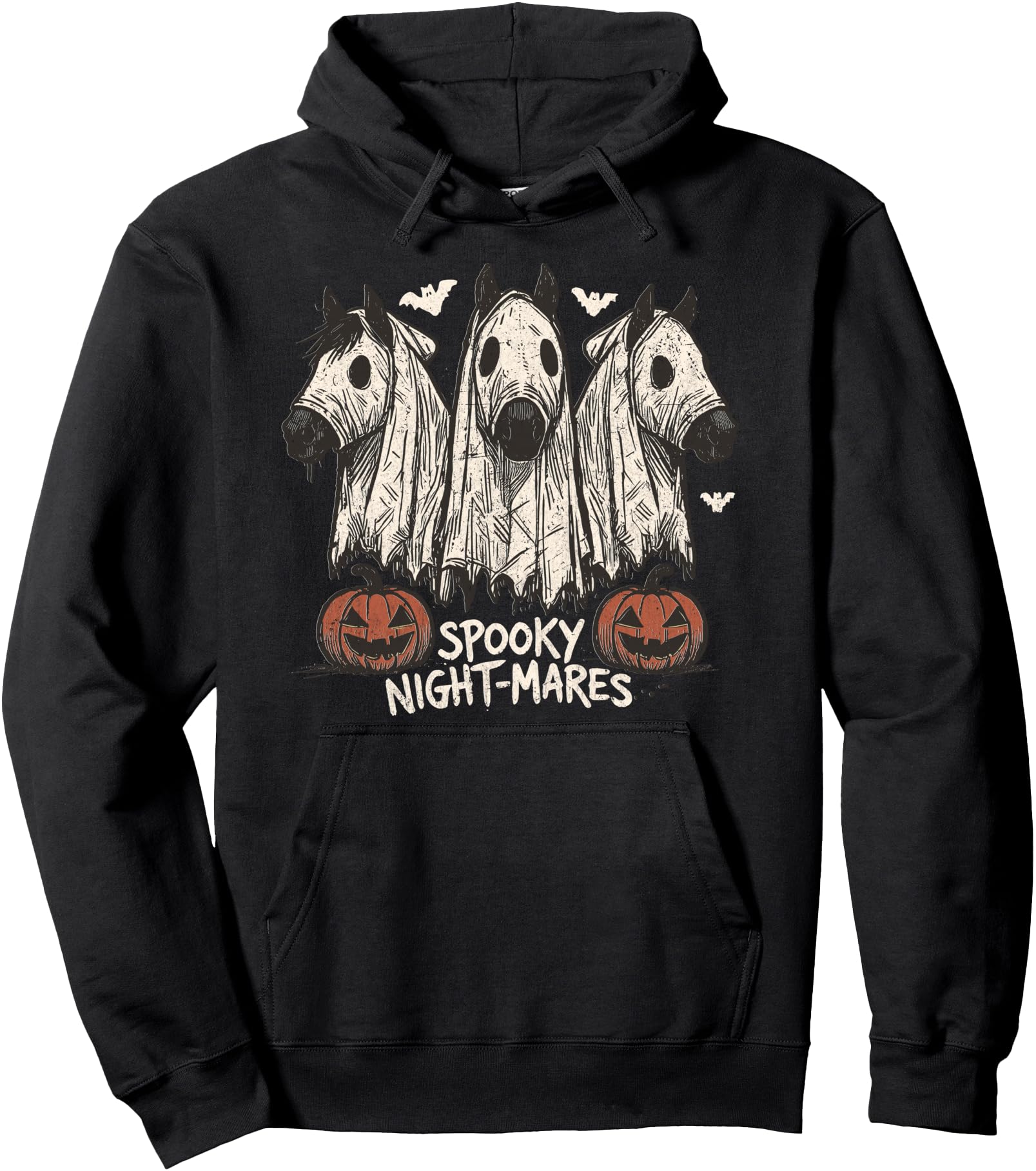 Spooky Night Mares Halloween Horse Hoodie - Custom Art Print for Adults - T-Shirt, Sweatshirt, Hoodie