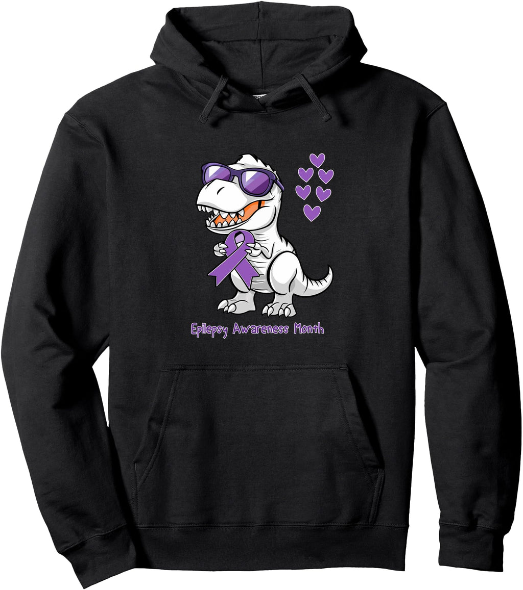 T Rex Dinosaur Epilepsy Awareness T-Shirt - Aesthetic Graphic for Adults - T-Shirt, Sweatshirt, Hoodie