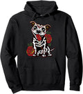 Handcrafted Pitbull Sugar Skull Sweatshirt - Fun Novelty Design Unisex - T-Shirt, Sweatshirt, Hoodie