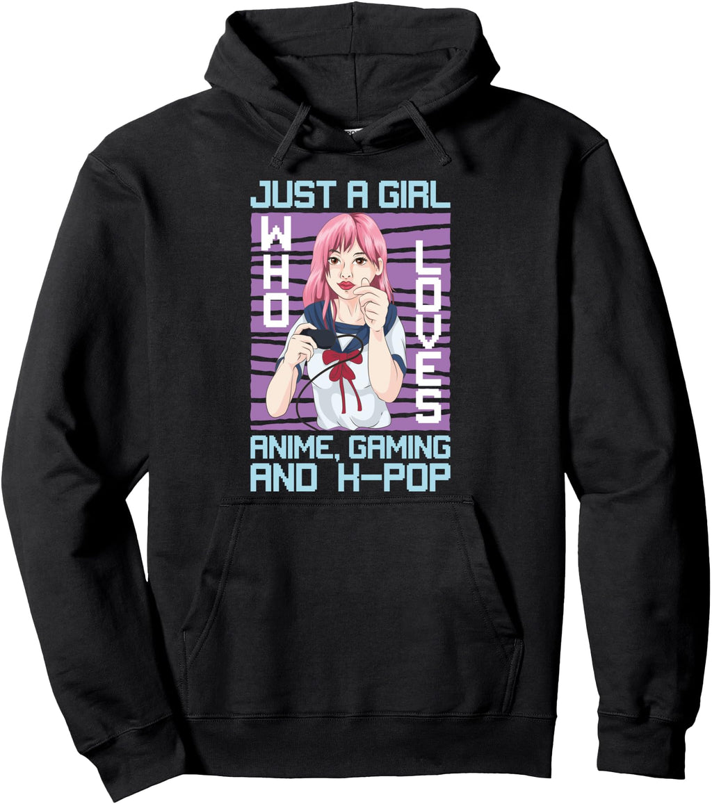 Just Who Loves Anime Gaming And Kpop Sweatshirt - Graphic Print Men Women - T-Shirt, Sweatshirt, Hoodie