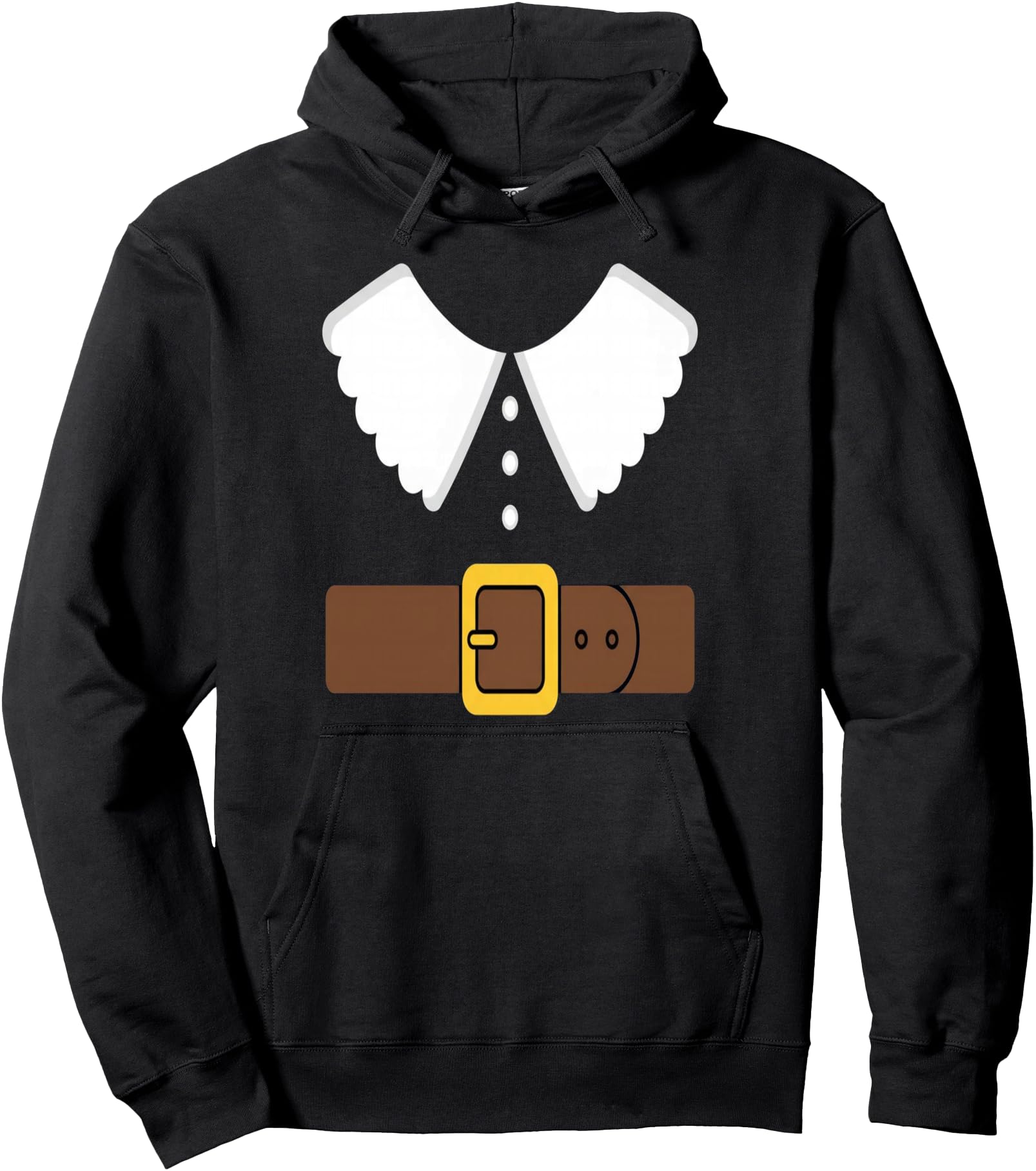 Authentic Pilgrim Costume Turkey Hoodie - Fun Novelty Design for Adults - T-Shirt, Sweatshirt, Hoodie