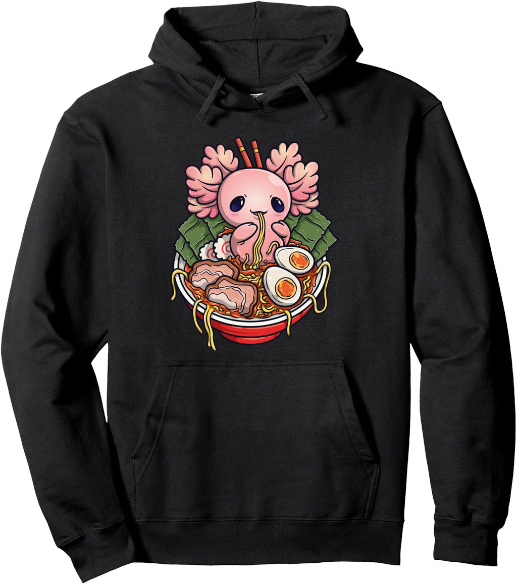 Exclusive Kawaii Axolotl Ramen Japanese T-Shirt - Unique Graphic Men Women - T-Shirt, Sweatshirt, Hoodie
