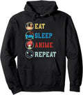 Authentic Ramen Noodles Eat Sleep Anime Hoodie - Streetwear Style Unisex - T-Shirt, Sweatshirt, Hoodie