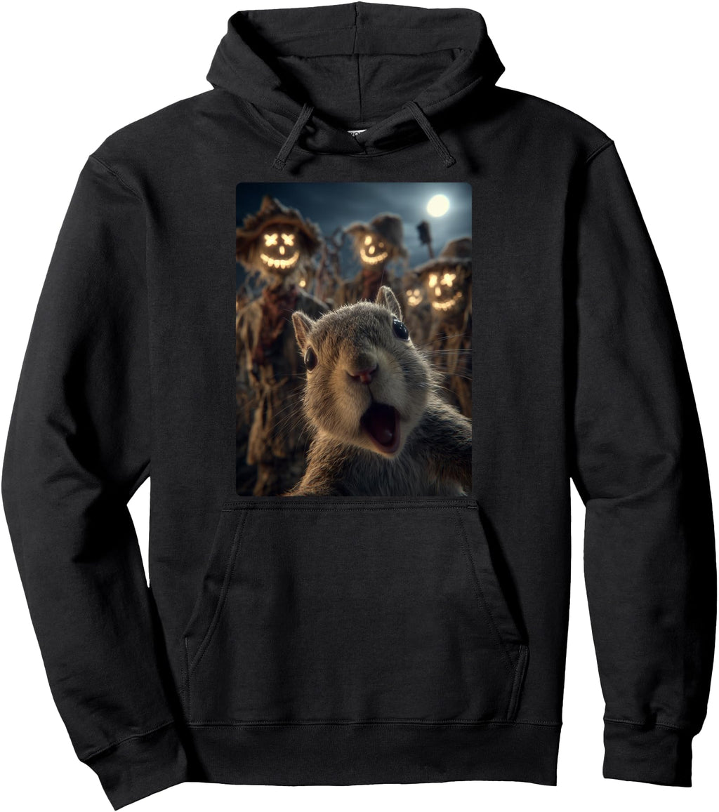 Squirrel Selfie Scarecrows Moon Hoodie - Fun Novelty Design Men Women - T-Shirt, Sweatshirt, Hoodie