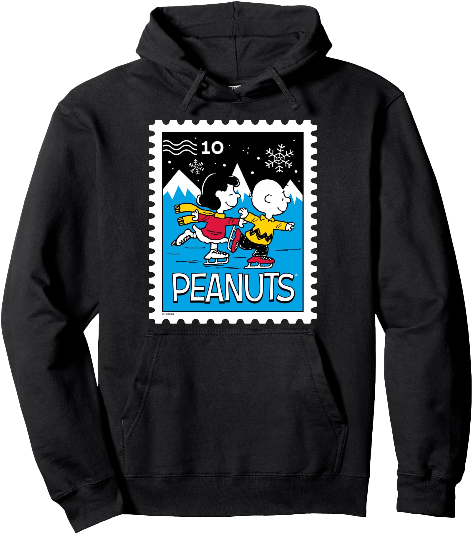 Exclusive Lucy And Charlie Winter Stamp Hoodie - Novelty Apparel Unisex - T-Shirt, Sweatshirt, Hoodie