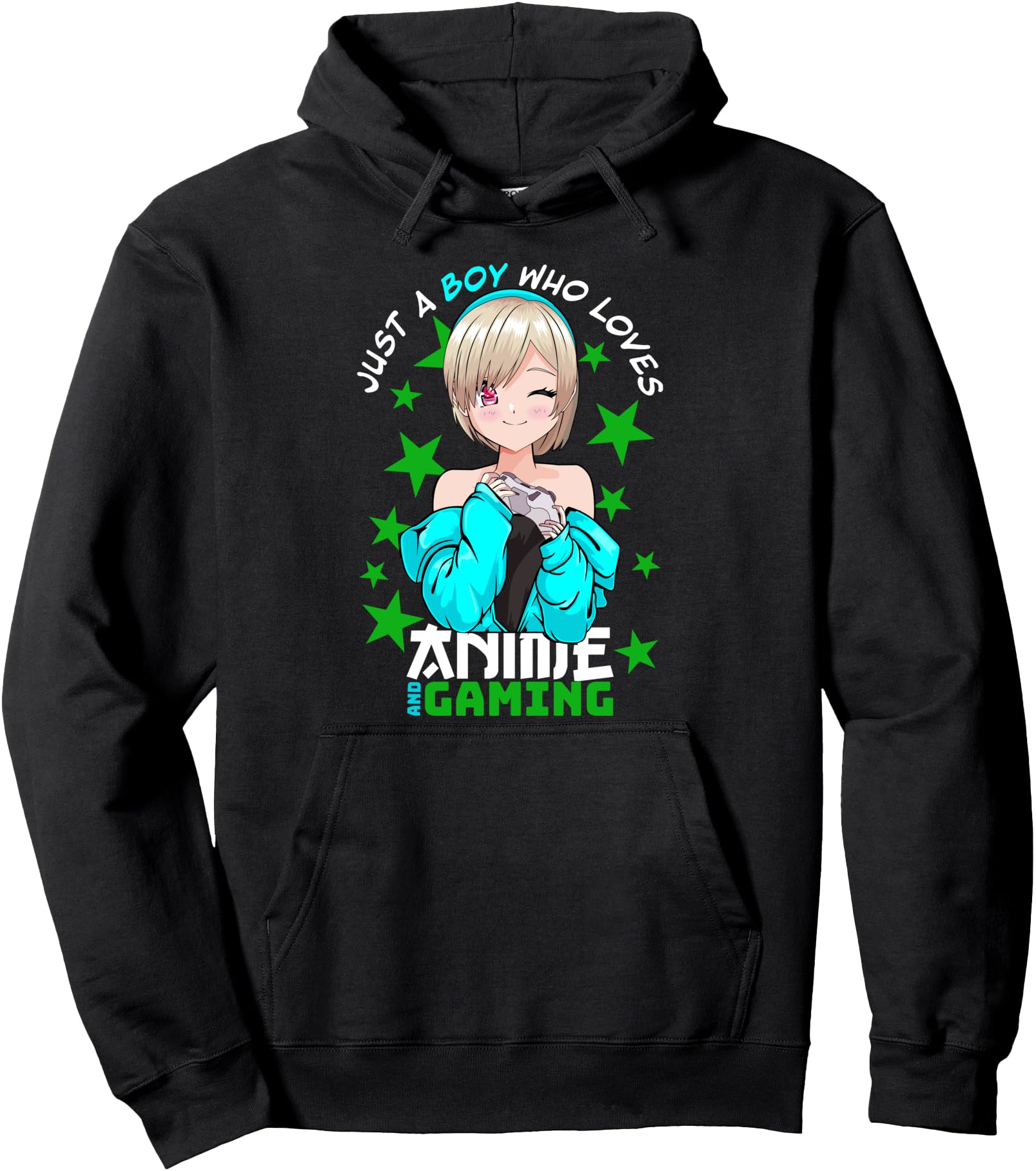 Kawaii Manga Otaku Just Who Loves Hoodie - Custom Art Print Men Women - T-Shirt, Sweatshirt, Hoodie