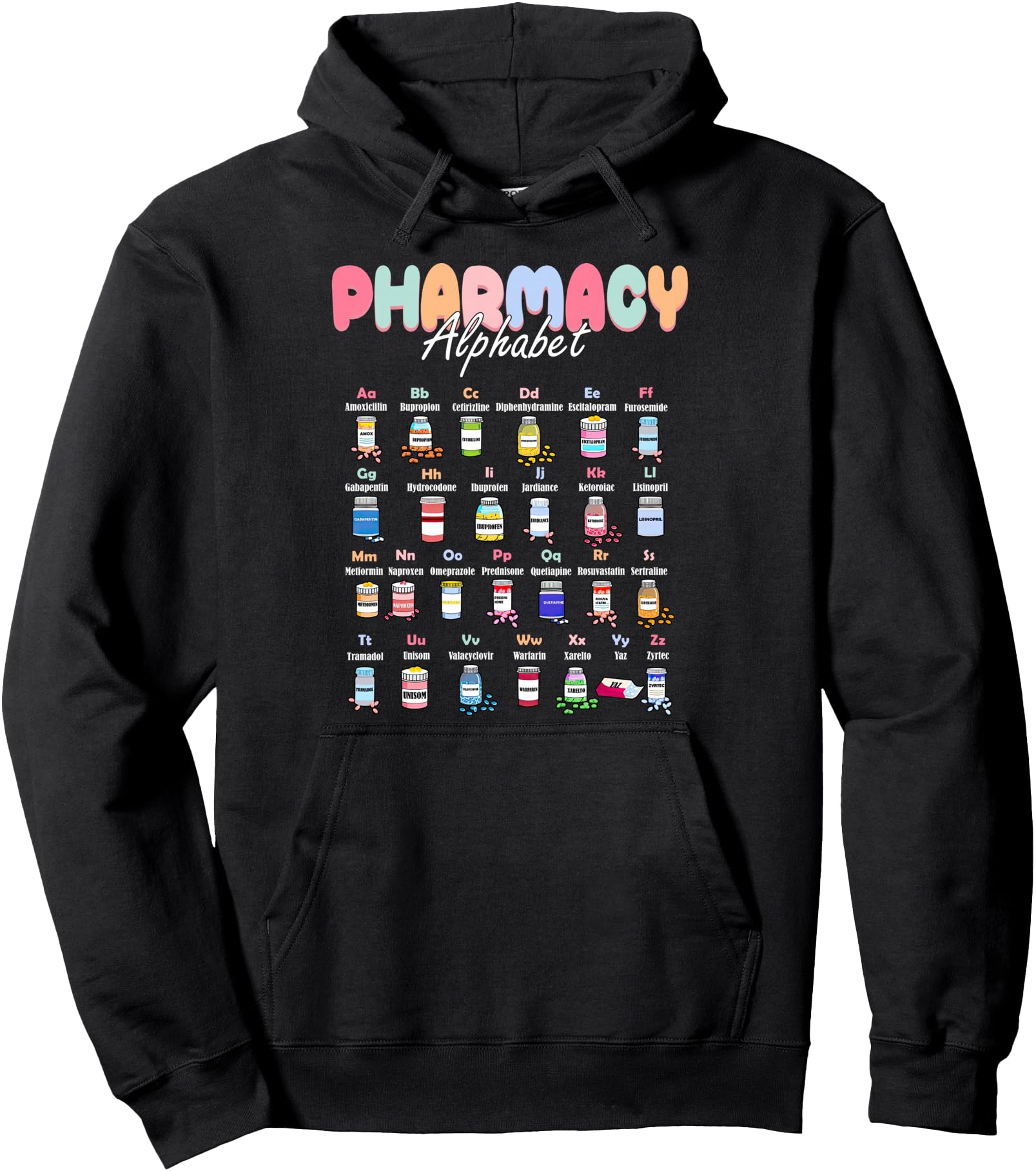 Exclusive Pharmacy Alphabet Doctor Sweatshirt - Graphic Print Unisex - T-Shirt, Sweatshirt, Hoodie