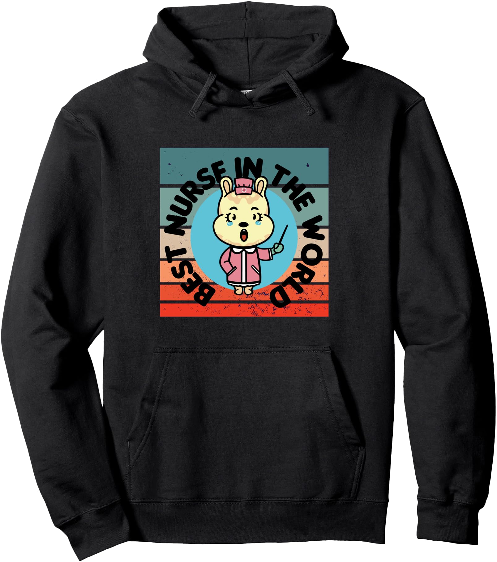 Nurse Best Nurse Cartoon Character Hoodie - Custom Art Print Men Women - T-Shirt, Sweatshirt, Hoodie