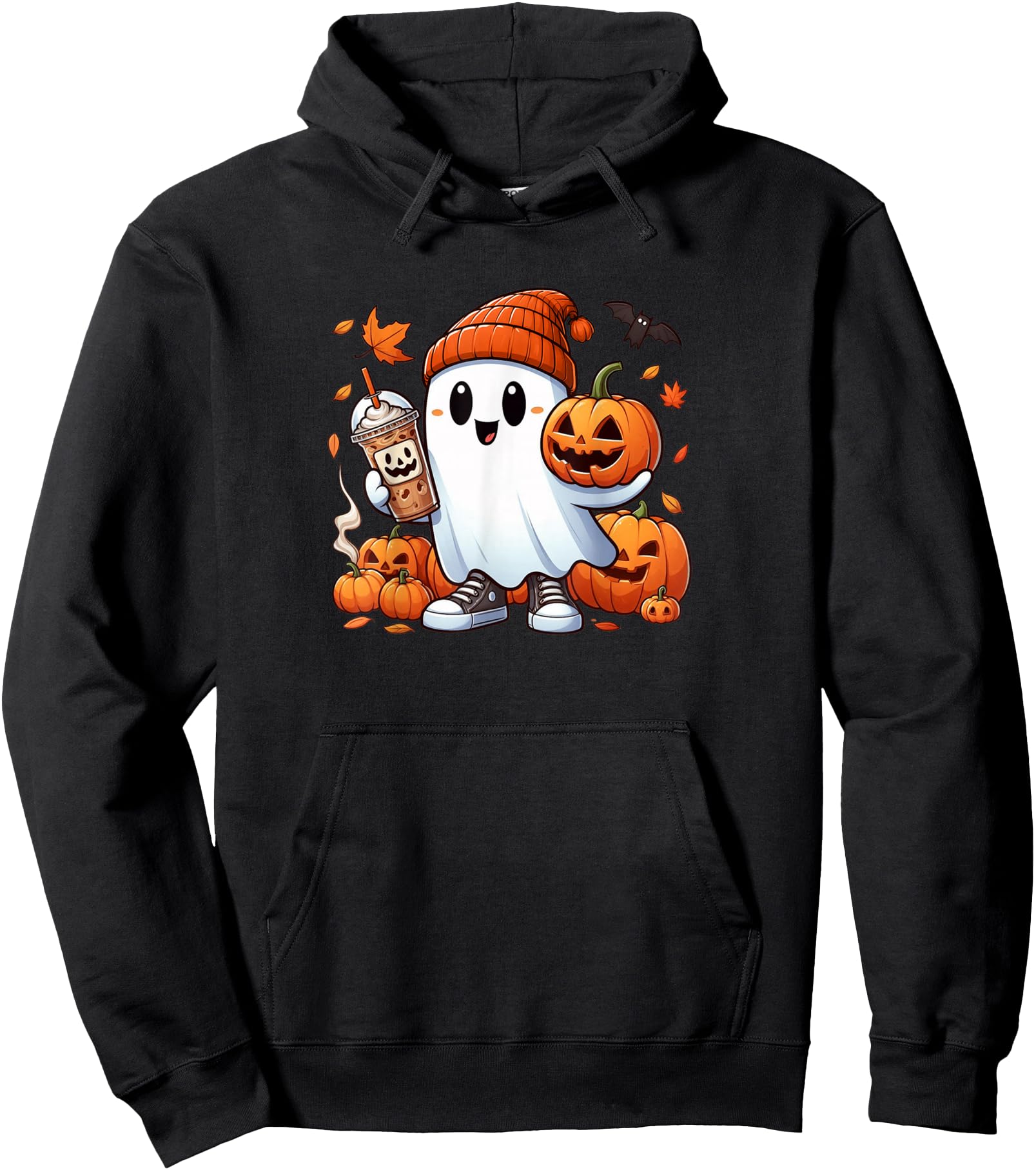 Authentic Ghost Drinking Coffee Sweatshirt - Trendy Graphic Men Women - T-Shirt, Sweatshirt, Hoodie