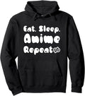 Original Kawaii Manga Eat Sleep Sweatshirt - Unique Graphic Men Women - T-Shirt, Sweatshirt, Hoodie