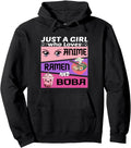 Just Who Loves Anime Ramen And Boba Sweatshirt - Unique Graphic for Adults - T-Shirt, Sweatshirt, Hoodie