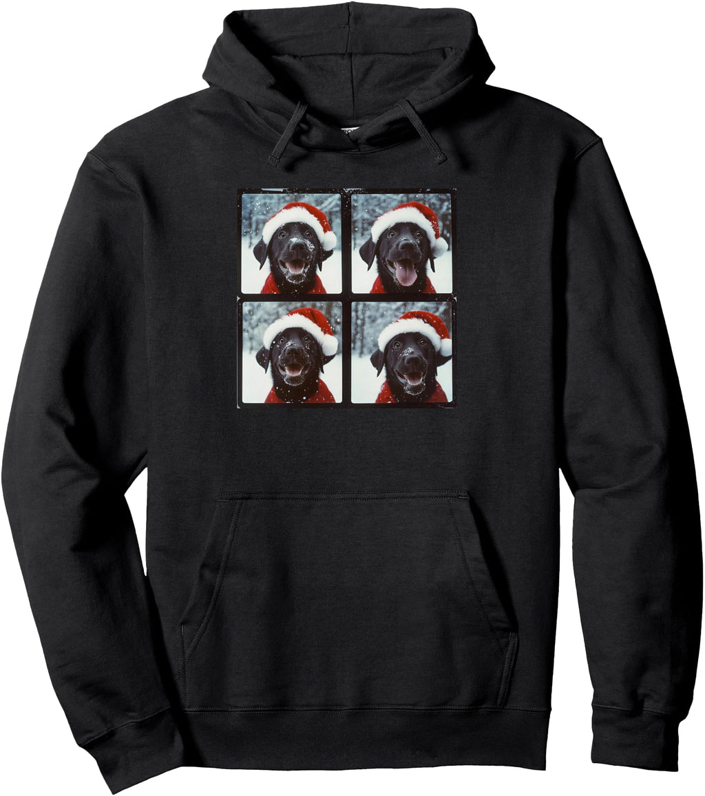 Exclusive Labrador Santa Hat Black Lab T-Shirt - Unique Graphic for Adults - T-Shirt, Sweatshirt, Hoodie
