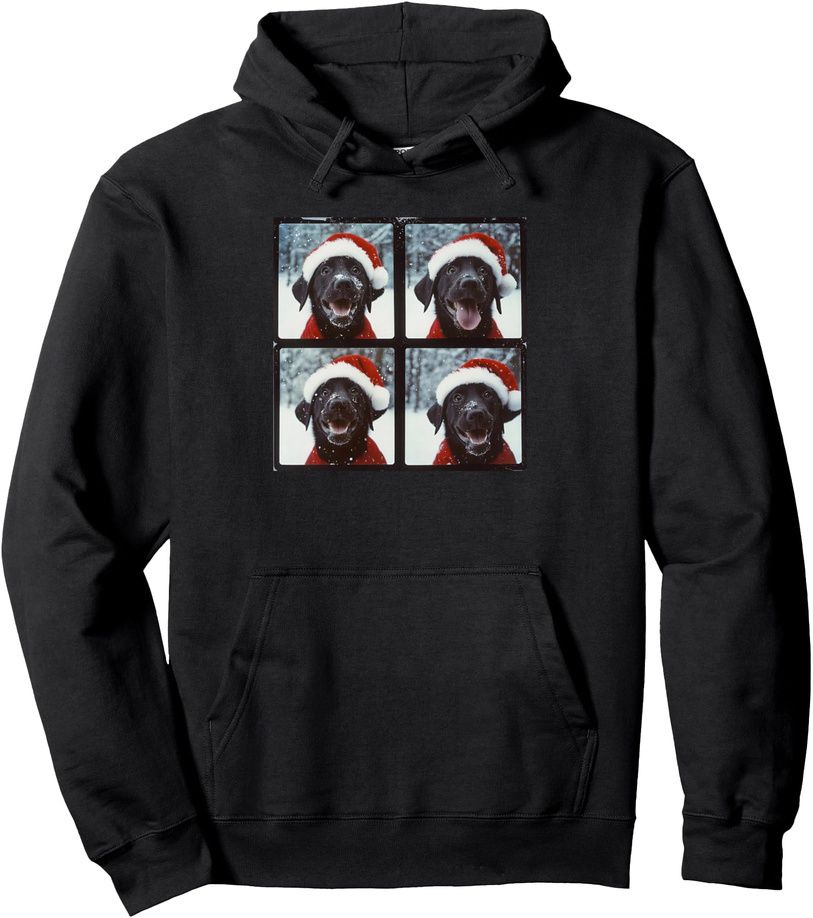 Exclusive Labrador Santa Hat Black Lab T-Shirt - Unique Graphic for Adults - T-Shirt, Sweatshirt, Hoodie
